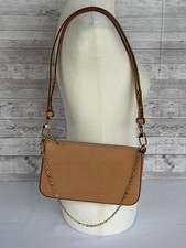 Melodie Cecile DUYP Honey Vachetta Leather Pochette Crossbody Bag Chain Strap picture