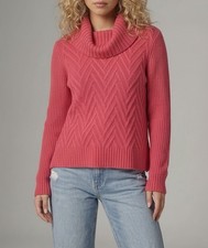 NWT Talbots Women’s Size PM Pink Cotton Blend Cowl Neck Pullover Sweater picture