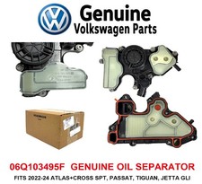 Volkswagen Oil Separator 06Q103495F, 2022-24 ATLAS, PASSAT, TIGUAN, GLI  GENUINE picture