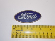 Rare Vtg 1929 1930 Blue Ford Car Vehicle Radiator Grille Emblem Badge picture