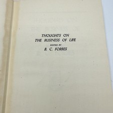 1937 Thoughts on the Business of Life B.C. Forbes Vintage Success Finance Book picture