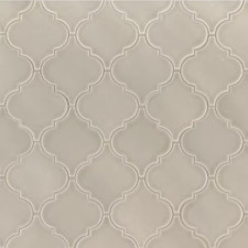 Portico Pearl Arabesque 11 In. X 15 In. Glossy Ceramic Mesh-Mounted Mosaic Tile picture