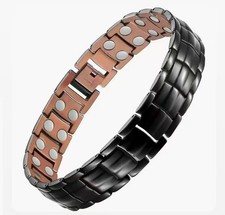 Copper Magnetic Bracelet for Men 3X Strength Magnets Adjustable with Sizing Tool picture