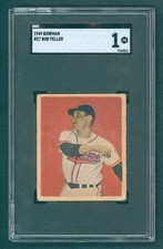 1949 Bowman Bob Feller #27 SGC 1 Cleveland Indians HOF 