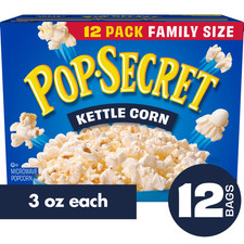 Pop Secret Popcorn, Kettle Corn Microwave Popcorn, 3 oz Sharing Bags, 12 Ct.. picture