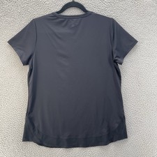 Athleta Cadence Top Women Medium Black Performance Pullover Mesh Panels Comfort picture