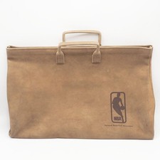 NBA Basketball Briefcase Attache Laptop Bag 1970's Faux Suede Leather picture