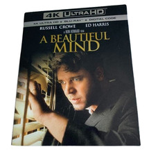 A Beautiful Mind 4K UHD Blu-ray w/Slipcover Russell Crowe Jennifer Connelly picture
