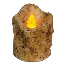 NEW Primitive BURNT IVORY TIMER PILLAR CANDLE 3