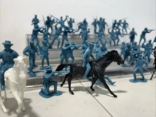 Vintage Louis Marx 1960s Plastic Soldiers Custers last Stand Civil War - RARE picture