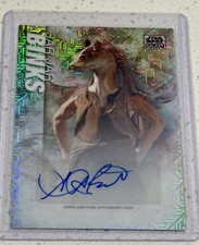 2026 Topps Star Wars Galaxy Chrome Ahmed Best As Jar Jar Binks Auto Mojo /50 picture