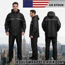 Waterproof Rain Suits Heavy Duty Raincoat Fishing Rain Gear Jacket And Pants Men picture