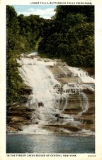 Buttermilk Falls State Park, Lower Falls, 1939 Postcard picture
