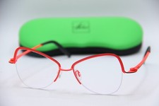 NEW THEO BAMBERG 458 RED BLACK GUNMETAL AUTHENTIC FRAMES EYEGLASSES 49-14 picture