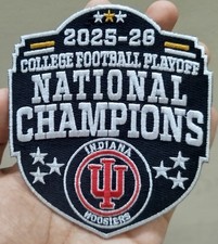 Indiana Hoosiers 2025-26 CFP National Champions Logo Iron On Patch - Sew Patch picture