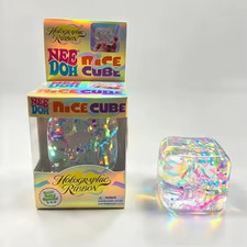 NeeDoh Squishy Needoh Holographic Ribbon Squishy Rainbow SUPER RARE picture