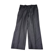 Isaia Napoli Mens 54 Wool Trousers Grey Micro Houndstooth Made in Italy 34x30 picture