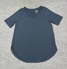 Torrid Super Soft Knit V-Neck T-Shirt Women's Size 2 (2X) Blue Short Sleeve picture