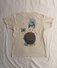 Vintage Volcom x Ron Jon Space Surfing White Tee Shirt M - Y2K Astronaut NASA picture