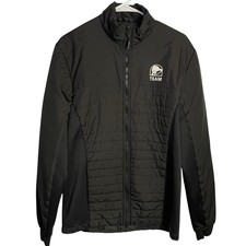 Taco Bell Team Unisex Puffer Jacket Size S Black Full Zip Employee Uniform picture