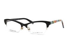 Kate Spade Women's Cat Eye Half Rim Eyeglasses Marika 807 Black 51mm NEW picture