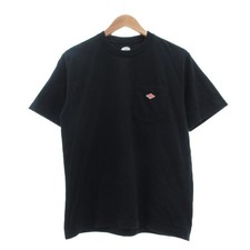 DANTON Men's Black Cotton TShirt 38 Crew Neck Chest Pocket Logo Patch (Ages 14+) picture