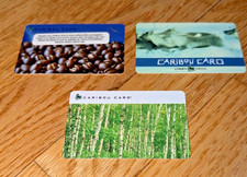 3 - Vintage 2004 /2006 / 2007 CARIBOU COFFEE Gift Cards(NO VALUE) Collectible #1 picture