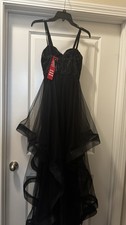 Women's Speechless Sleeveless Black Gown Sz 1 NWT picture