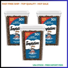 3P Temptations Classic Savory Salmon Flavor Crunchy Soft Treats For Cats, 30Oz picture