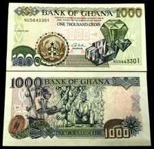 Ghana 1000 Cedis 2003 Banknote World Paper Money UNC Currency Bill Note picture