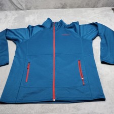 Patagonia Jacket Mens Large Blue Waffle Fleece R1 Regulator Full Zip Hiking picture