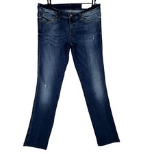 Diesel Skinzee Low 30x32 Super Slim Skinny Jeans Low Rise Stretch Distressed picture