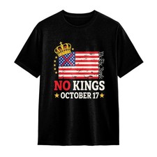 No Kings October 17 2026 We The People Vote Midterm US Flag T-Shirt picture
