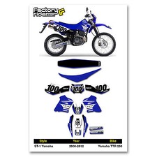 2000-2012 YAMAHA TTR 250 Graphics Kit & Seat Cover - MSG US with NAME & NUMBER picture