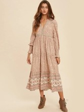 In Loom Floral Border Print Dress picture