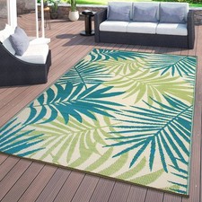 Rugshop Indoor Outdoor Carpet Floral Modern Reversible Plastic Outdoor Rug Green picture