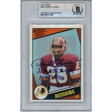 Darrell Green Autographed 1984 Topps 380 HOF 2x SB Champ Card Slab Beckett 51916 picture