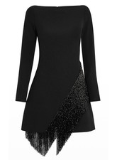 Safiyaa Womens Corrina Black Short Dress US 14 / UK 18 Black - NWT $1750 picture