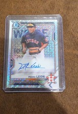 2021 Bowman Chrome Mega Box Chrome Mojo Autographs Pedro Leon #BCMA-PL (AU, RC) picture
