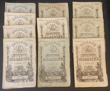 BALLOU'S MONTHLY MAGAZINE  1871-74 10 issues Penguins Russia Dickens Boston picture