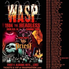 W.A.S.P. 1984 To Headless 2026 U.S. Canada Tour Poster picture
