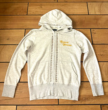 Vintage Hysteric Glamour Mens Gray Full Zip Studded Logo Hoodie Size S picture