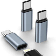 3 Pack Lightning to USB C Adapter, Apple MFi Certified, Fast Charging & Data picture