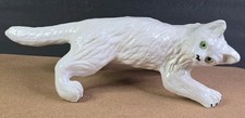 SUPERB VTG CAT Bavent Normandy France Terracotta White Figure French Art Pottery picture