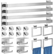20-Pieces Brushed Nickel Bathroom Hardware Set picture