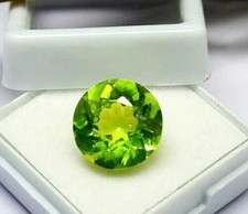 AAA Natural Green Peridot Certified Loose Gemstone Round Cut 10 + CT Gemstone picture