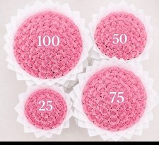50 Fresh Pink Rose Bouquet Customizable Next Business Shipping From Ca US picture