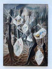 REMEDIOS VARO  PAINTING OIL CANVAS SPANISH PAINTER SURREALIST ART OLD picture