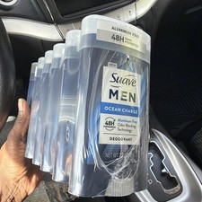 Lot Of 6 Suave Men Ocean Charge Deodorant Size  2.7 Oz picture