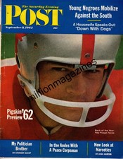 1962 Saturday Evening Post September 8 - Football Preview - Texas; Peace Corps picture